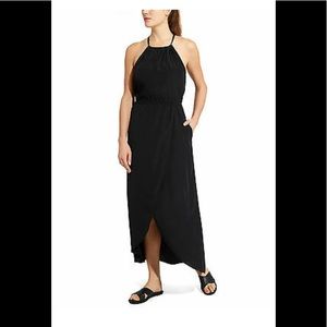 Athleta XL Ripple Maxi Dress Black